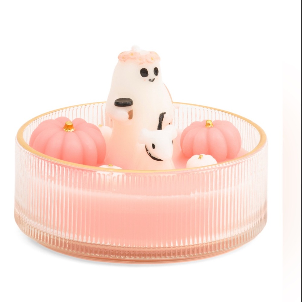 Halloween Summerween Ghost & Dog in Pumpkin Patch. 9.71oz. New2025!